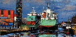 schilderij-arklow-shipping-irish-green-olieverf-op-doek-60-x-30-cm-opdracht-bodewes-shipyards schilderij-arklow-shipping-irish-green-olieverf-op-doek-60-x-30-cm-opdracht-bodewes-shipyards